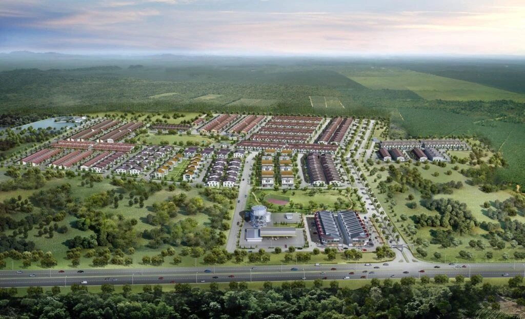 Aerial render of the Taman Impiana Bidor township in Perak